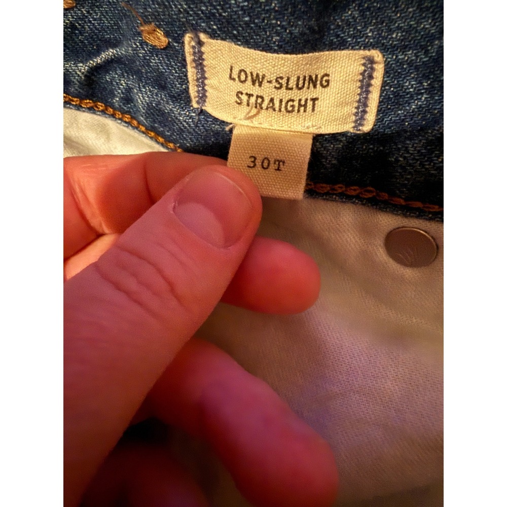 Madewell Low-Slung Straight Jeans Womens 30T Blue Patmina Medium Wash Tall Denim - Picture 8 of 14